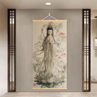 [2644 Bộ sưu tập người] Hội trường Phật giáo Chân dung Guanyin Lối vào phong cách Trung Quốc Guanyin Tranh gia đình thờ cúng Phòng khách Guanyin Bồ Tát Sơn trang trí20250227