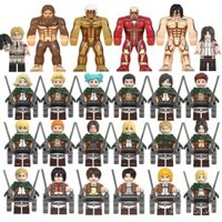 [2663 Đánh Giá Tích Cực] Đồ Chơi Tương Thích Minifigure Bên Ngoài Attack on Titan Mikasa Eren Captain Manga Hình Đồ Chơi Lắp Ráp