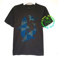 [26kg-32kg] Áo thun cotton xuất khẩu cho bé rất đẹp màu xám cá mập