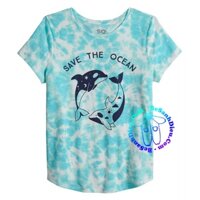 [26kg-45kg] Áo thun bé gái cực xinh, cực mát hàng xuất xịn màu xanh cá heo