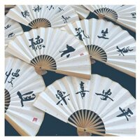 27 / 33cm Quạt Gấp Viết Tay Inscription Tùy Chỉnh Phong Cách Trung Hoa Quốc Hợp Thời Trang Cổ Quạt Thư Pháp Viết Tay Quạt Giấy Phong Cách Cổ