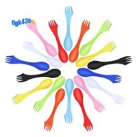 27 Miếng Cắm Trại Sporks Nhựa 3 Trong 1 Muỗng Nĩa Và Dụng Cụ Dao Bộ Dã Ngoại, Hoạt Động Ngoài Trời