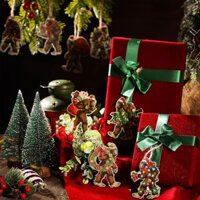27 món đồ trang trí bằng gỗ hình ngôi sao Giáng sinh, trang trí treo cây thông Noel, thẻ trang trí nhà cửa