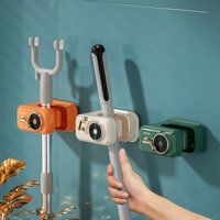 [2773 Người Đã Thu Thập] Móc treo cây lau nhà sang trọng nhẹ nhàng dễ thương không cần khoan, giá treo cây lau nhà gắn tường, kẹp chổi dính chắc chắn