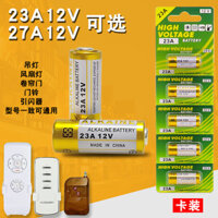 27A 12V Pin 23A 12V Cửa cuốn điện nhà để xe Chuông cửa Quạt Đèn trần Điều khiển từ xa L828 Pin ngắn nhỏ