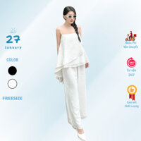 [27thang1] Set Áo 2 Dây  + Quần Ống Suông - Set Đồ Nữ Điệu Đà, Chất Liệu Xô Xốp Thoáng Mát J08