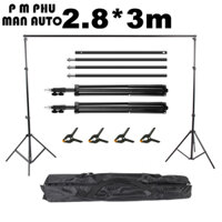 2.8 * 3m / 9.2ft * 10ft Giá đỡ phông nền chụp ảnh có thể điều chỉnh Hệ thống hỗ trợ nền chụp ảnh