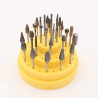 28 Cái / bộ Đầu Mài Nha Khoa Thép Vonfram Đánh Bóng Burs Máy Khoan Burs Máy Khoan Nha Khoa Tốc Độ Cao