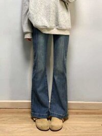 28 Quần Jean Mini Màu Xanh, Quần Jean Nữ Mùa Thu Đông, Kích Thước Lớn, Béo Mm, Dáng Người Thon T