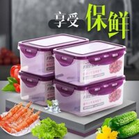 [2.8 vạn người khen ngợi] Tủ lạnh nhà bếp, hộp giữ tươi dày, hộp cơm có nắp, hộp kín vi sóng cấp thực phẩm bằng nhựa cho nhân viên văn phòng, Hộp đựng lớn JV9P