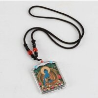 2813 Bộ Sưu Tập Người Thangka Chính Hãng Tây Tạng Đen Vàng Mặt Dây Chuyền Vàng Thần Tài Guanyin Maitreya Phật Vòng Cổ Gawu Hộp Retro Áo Len Dây Xích 3.10