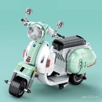 2816 Đánh giá tích cực, bàn đạp xe máy, khối xây dựng lắp ráp chú cừu nhỏ, đồ chơi giáo dục cho trẻ em, quà sinh nhật ESJM