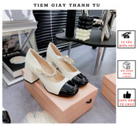 (2821)( Ảnh thật 100%) Giày búp bê nữ , cao gót  xích gót 7p thời trang cao cấp hàng super