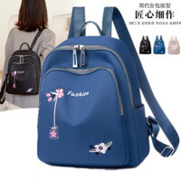 [2881 Đánh giá tích cực] Ba lô nữ thêu vải Oxford, phong cách dân tộc mới, ba lô lớn chống nước cho mẹ trung niên, túi xách nữ 3.30