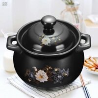 ▫✘┇28Fnồi hầm dung tích lớn gốm sứ gia dụng bếp gas lửa hở tiết kiệm điện ga