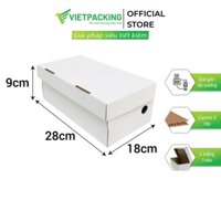 28x18x9 - 20 hộp carton đựng giày màu trắng siêu sang V163 - VietPacking Official