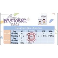 (2b tặng khăn ướt )Bỉm Momotaro Dán/Quần S112/M96