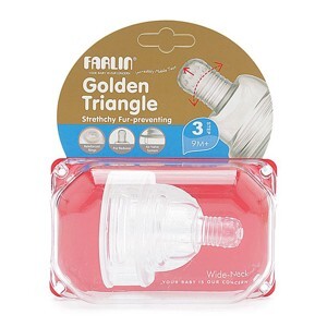 Bộ 2 núm ty thay thế cổ rộng Farlin P-3L (6m+)