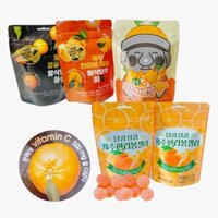 2cái SET) Jeju Thạch trái cây dai Hallabong Viên Ngậm Vitamin C jelly Dolharubang Hương Vị Dinh Dưỡng Tươi Ăn Nhẹ kẹo em bé Đồ ăn nhẹ Hàn Quốc