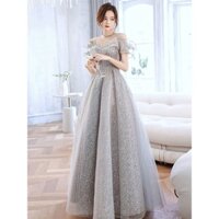 2C.V.24K. Đầm dạ hội cao cấp cho phụ nữ 2025, phong cách cổ tích quý phái mới, phong cách rừng mộng mơ, đầm thi nghệ thuật ca hát mùa đông (có thể mặc hàng ngày)