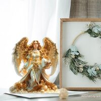 2d Cổ Tích Tượng Vàng Cánh Lông Vũ Trang Trí Thiên Thần Để Bàn Trang Trí Cho Gia Đình Ngày Lễ Trang Trí