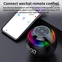 2fire  1 / 2 Loa không dây tương thích Bluetooth có thể sạc lại Đài phát thanh bóng rảnh tay Đồng hồ báo thức có micrô Phụ kiện phát nhạc