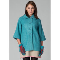 [2HAND] Áo Khoác Dạ Lông Thỏ Dáng Ngắn Có Cổ Độ Mới Cao Siêu Ấm Hàng Si Tuyển Form Basic Sang Mặc Tết Noel Xanh 01