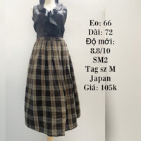 [2HAND] Chân váy dạ caro tag Nhật hiệu SM2 phong cách Vintage Mori Preppy