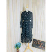 [2HAND] Đầm đen tay dài basic, thanh lịch