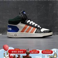 2hand giay Adidas Hoops 2.0 Mid White Multi Color GY5891 SIZE 40 2/3