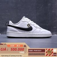 2hand Giày Nike Court Borough Low 2 White Black BQ5448 104 SIZE 38.5 pvn13551