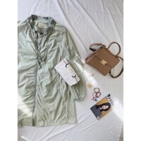 [2HAND] [SIÊU MỚI] ÁO KHOÁC DÁNG DÀI KOREA (MÀU XANH MINT)