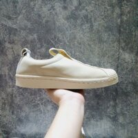 2hand (Size 36 fit 36.5) Giày da lộn lười màu be