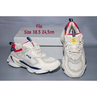 [2hand]Giày nam/nữ Fila Skipper Brown Blue Red 1RM01154234, Màu trắng xanh