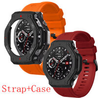 2in1 Ban Nhạc Cho Amazfit T-Rex 3 Dây Silione Vòng Tay Mềm Amazfit T Rex 3 Ốp Lưng PC Cứng Vỏ Bảo Vệ Ốp Lưng