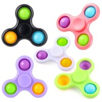 2in1 Pop It & Fidget Spinner Móc khóa Đẩy bong bóng Ngón tay Vui nhộn Đồ chơi giảm căng thẳng Đơn giản lúm đồng tiền Cửa trẻ em Bong bóng Âm nhạc Đầu ngón tay Con quay hồi chuyển Đồ chơi giải nén