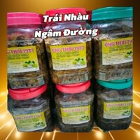 2kg Trái nhàu ngâm đường cát vàng mật mía không biến đổi gien