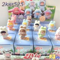 2ksr525 12 Hộp Crybaby, Đồ trang trí Mini Dora Big Cousin Labubububu, The Powerpuff Girls The Elephant Series Hộp đổ xô