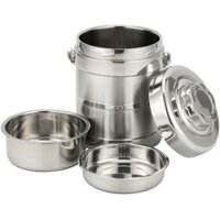 [2L] Cặp Lồng Inox 3 Tầng, Cặp Lồng Giữ Nhiệt Cao Cấp Cách Nhiệt, Cà Mên Inox 2022 (Bền, Đẹp)