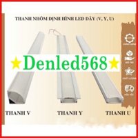 2m thanh ray nhôm định hình, máng nhôm dùng cho led dán 12v trang trí nội thất