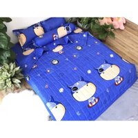 2m x 2m2 - Sài Gòn Bộ ga gối poly 3 món Drap Siêu nhân bò