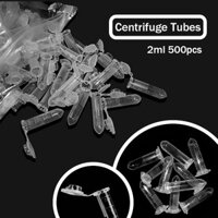 2ml 500 Chiếc Micro Ly Tâm Ống Kiểm Tra Lọ Nhựa Trong Suốt Hộp Đựng Snap Cap Cho Phòng Thí Nghiệm Mẫu Vật Lưu Trữ