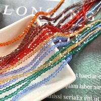 2mm hạt thủy tinh pha lê hình thoi, hạt rời, hạt chuỗi, phụ kiện tóc DIY, vòng tay, dây chuyền, hạt tua rua, hạt rèm