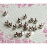 2mm5mm đinh tán diy đinh tán Punk nấm móng tròn đinh mũ màu cam trang phục hành lý phụ kiện nhỏ màu bạc