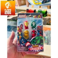[2nd] Mô hình Marvel Collectible Marvel Erasers 4-PK Ironman Spiderman Thing Dr Doom
