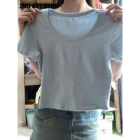 2ND STUDIOS áo phông áo thun nữ croptop baby tee hàn quốc INS Fashion Minimalist WCS24607L1 24Z240615