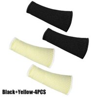 2Pair Cấp 5 HPPE Cut ARM Sleeve AN TOÀN Găng tay chống trục trặc Bảo vệ cánh tay để xây dựng Công nghiệp kính ô tô Màu sắc Đen vàng 4PC