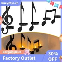 2pc Nhạc Note Nến Giá Đỡ Âm Nhạc Màu Đen Ghi Chú Treo Tường Nghệ Thuật Vintage Âm Nhạc Ghi Chú Phong Cách Nến Giá Đỡ Sắt Dễ Sử Dụng