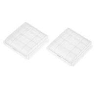 2PCS PALO Transparent AA Battery Storage Boxes Cases High-quality Containers Durable Plastic Battery Holders with Lids