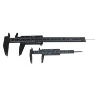 2PCS Set  Vernier Scale Ruler Caliper Metric Inch 0-80mm150mm - Black